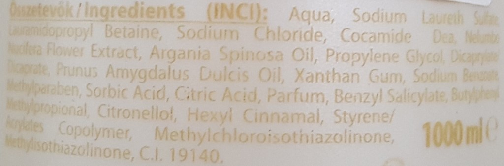 vitaline color protect INCI